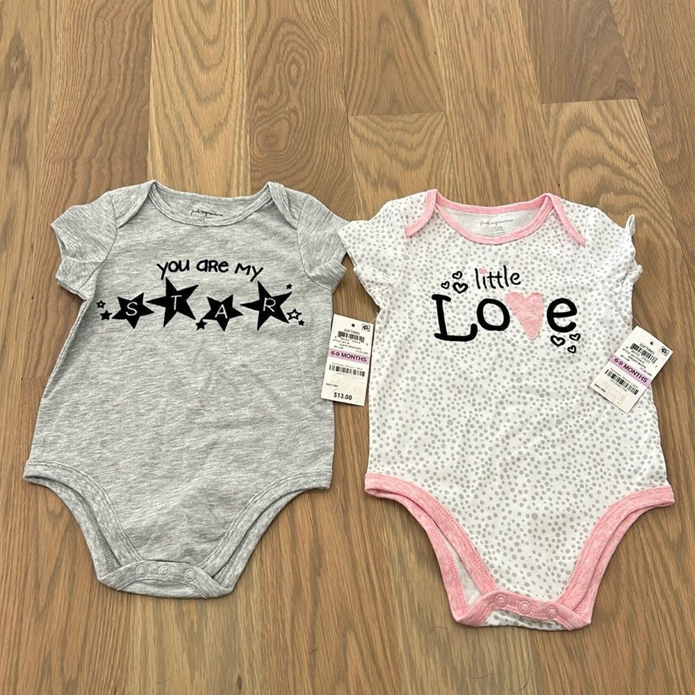 NWT First impressions onesies 6-9M